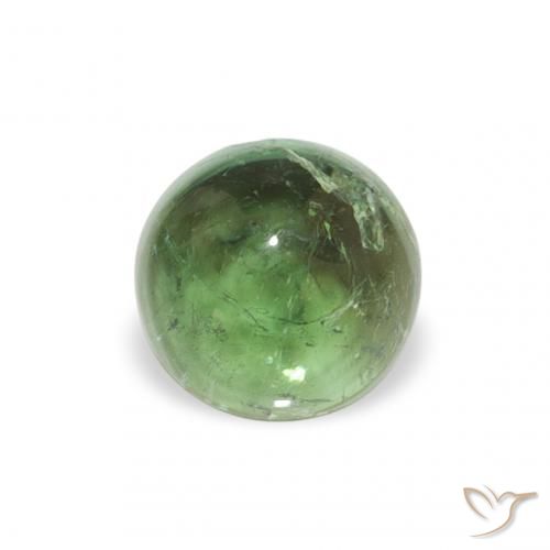 0.58ct 자연스러운 흙빛 녹색 전기석, 둥근, 투명한