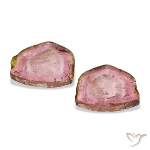 6.07캐럿 천연 바이컬러 전기석 보석, 팬시한, 투명한