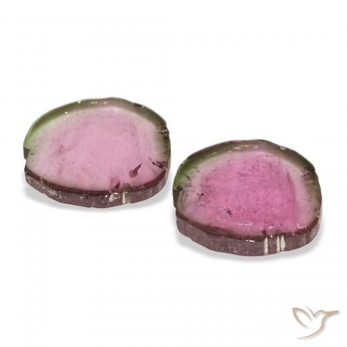 5.20캐럿 천연 바이컬러 전기석 보석, 팬시한, 투명한