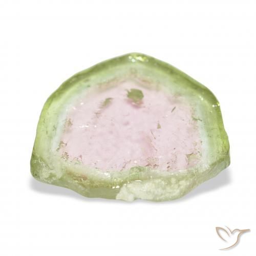 8.09캐럿 천연 바이컬러 전기석, 팬시한, 투명한