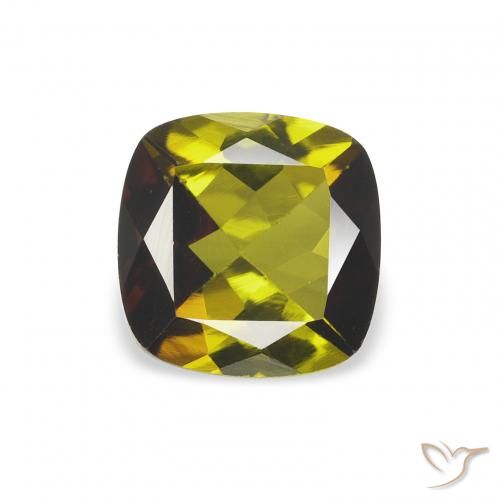 0.96ct 자연스러운 딥그린 전기석, 방석, VS