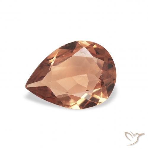 0.78ct 자연스러운 브릭 레드 전기석, 배 모양, VVS