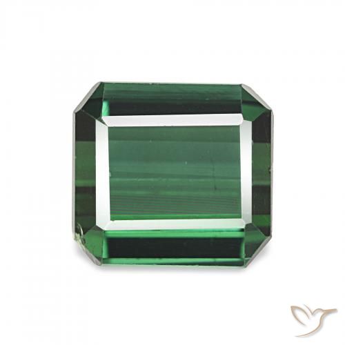 2.05ct 짙은 녹색 전기석, 에메랄드 컷, VVS-VS