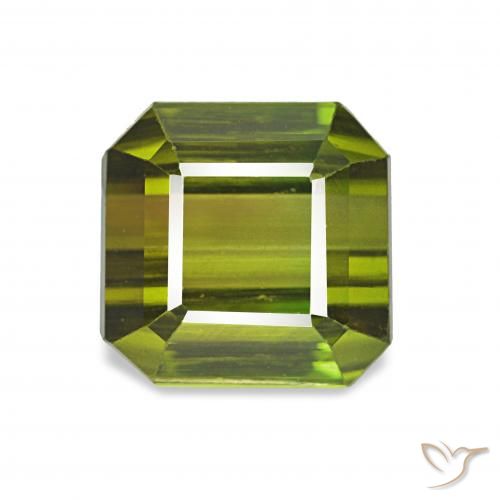 2.17ct 포레스트 그린 전기석, 에메랄드 컷, VVS-VS