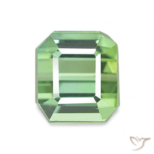 2.89ct 페일 페어 그린 전기석, 에메랄드 컷, VVS-VS