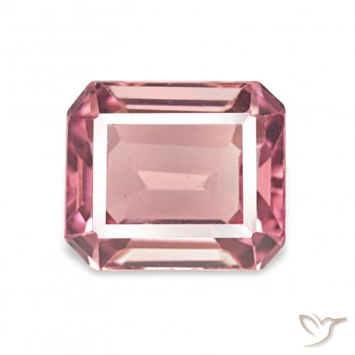 1.50ct 풍선껌 핑크 전기석, 에메랄드 컷, VVS-VS