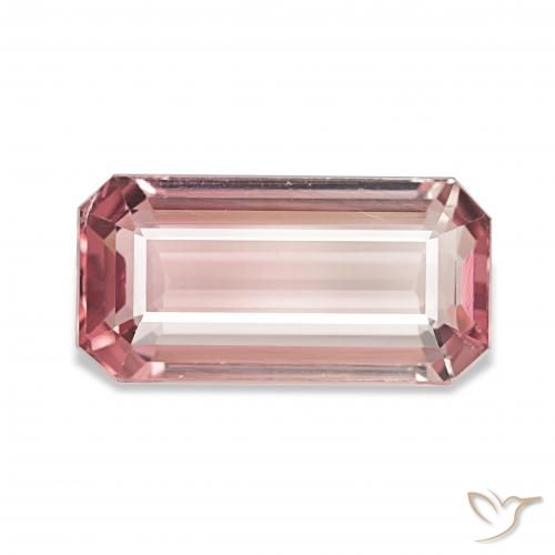 3.74ct Medium Light-Pink 전기석, 에메랄드 컷, VS
