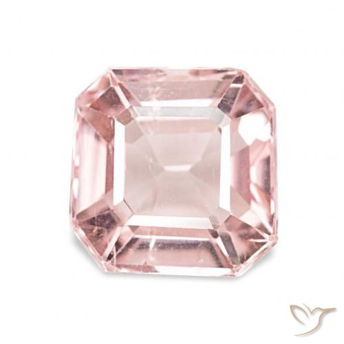2.04ct 라이트 버블검 핑크 전기석, 에메랄드 컷, VS