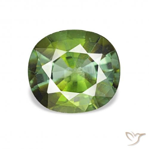 1.44ct 미디엄 그린 전기석, 방석, VS