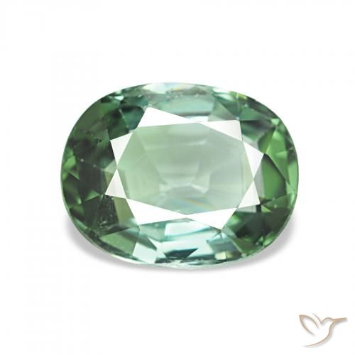 1.71ct 연한 초록색 전기석, 방석, VVS-VS