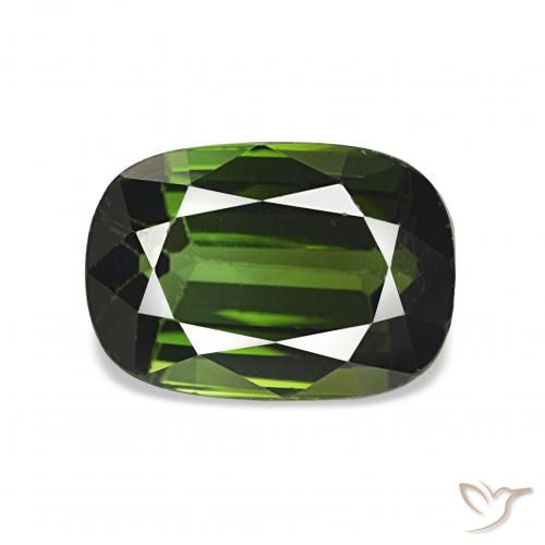 2.47ct 자연스러운 딥 포레스트 그린 전기석, 방석, VS, Photo A