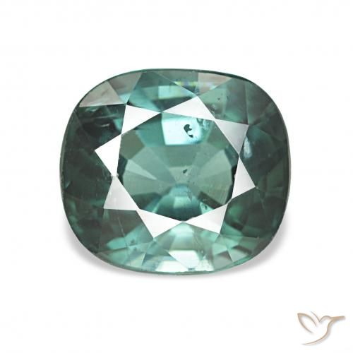 1.87ct 진한 파란색 녹색 전기석, 방석, VS