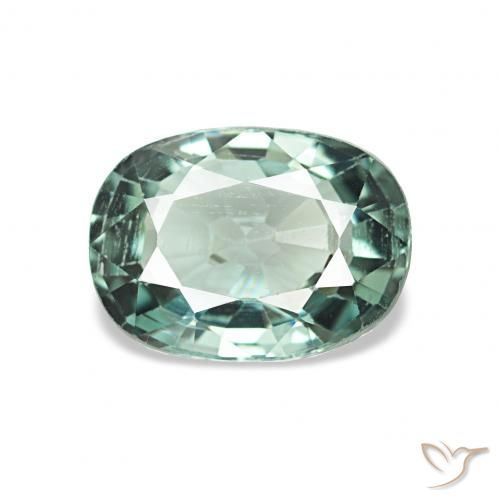 1.38ct 회녹색 전기석, 방석, VS
