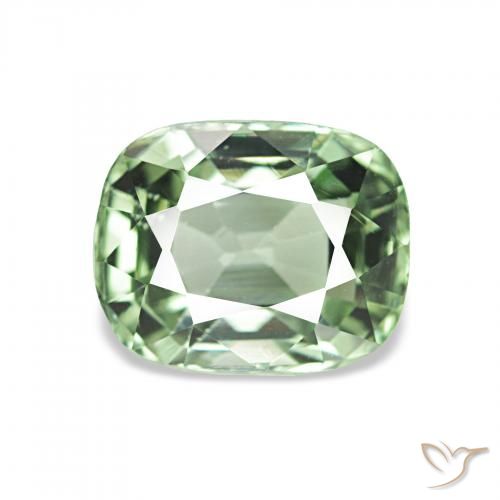 1.80ct 따뜻한 녹색 전기석, 방석, VS
