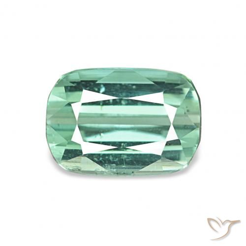 1.75ct 하늘색 녹색 전기석, 방석, VS