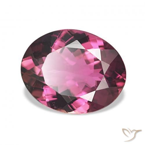 2.01캐럿 천연 강렬한 보라색 전기석, 타원형, VVS-VS