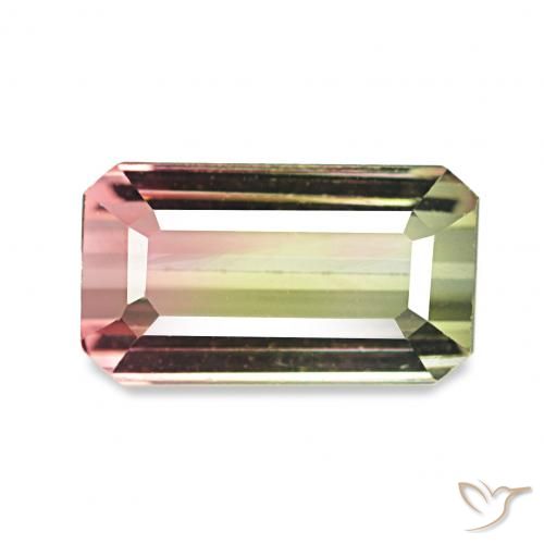 1.74ct 수박 전기석, 에메랄드 컷, VS