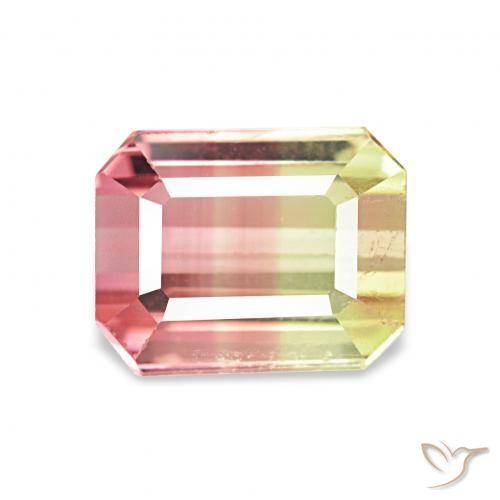 1.72ct 수박 전기석, 에메랄드 컷, VS