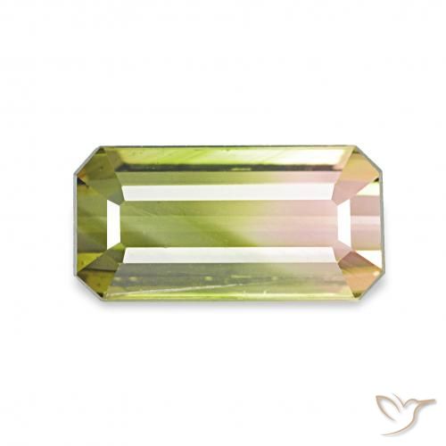 1.06ct 수박 전기석, 에메랄드 컷, VS