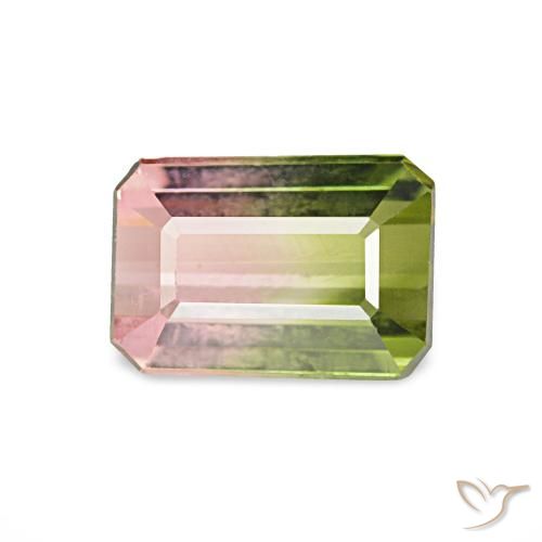 0.93ct 수박 전기석, 에메랄드 컷, VS