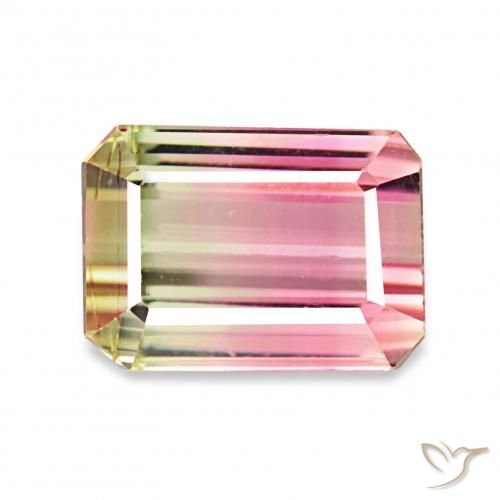 1.73ct 수박 전기석, 에메랄드 컷, VVS-VS
