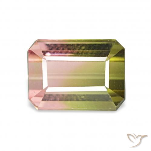 1.63ct 수박 전기석, 에메랄드 컷, VVS-VS