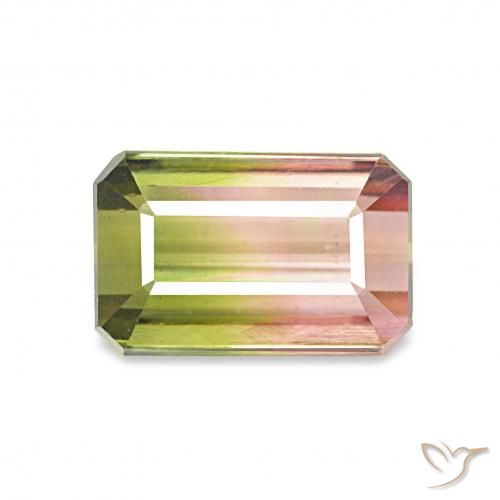 1.32ct 수박 전기석, 에메랄드 컷, VVS-VS