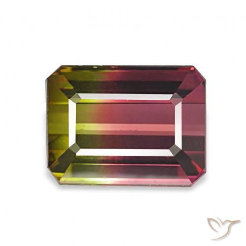 1.87ct 수박 전기석, 에메랄드 컷, VVS
