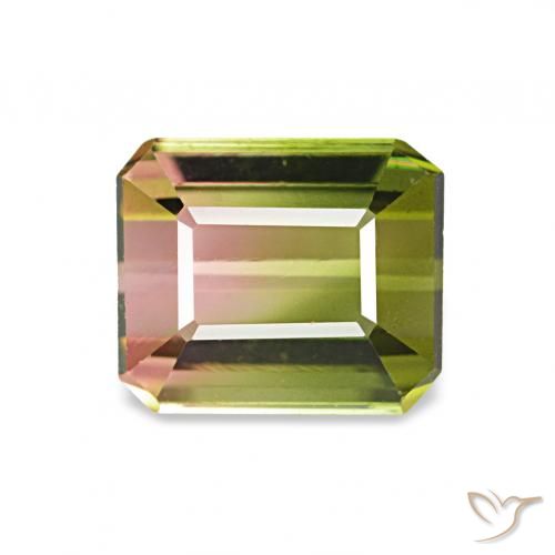 1.26ct 수박 전기석, 에메랄드 컷, VVS