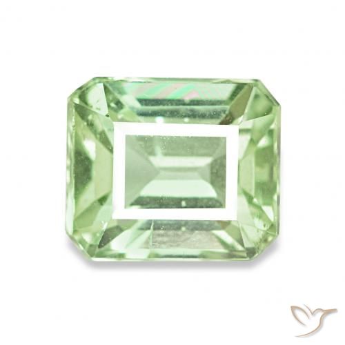 2.08ct 매우 밝은 녹색 전기석, 에메랄드 컷, VVS-VS