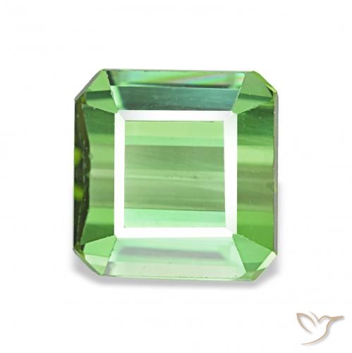 1.61ct 녹색 전기석, 에메랄드 컷, VVS-VS