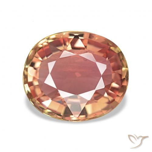 1.60캐럿 천연 다색 전기석, 타원형, VVS