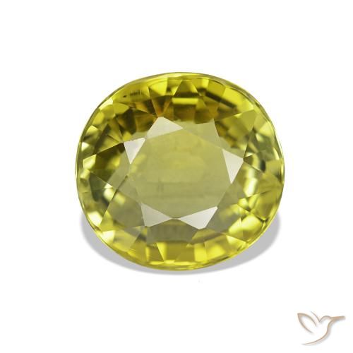 1.73ct 따뜻한 흙빛 녹색 전기석, 타원형, VVS
