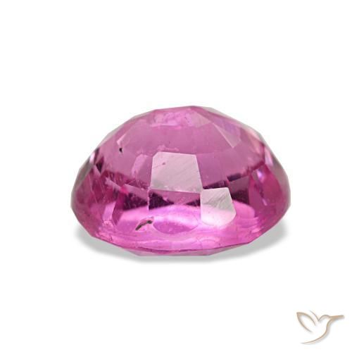 1.35캐럿 천연 밝은 분홍빛이 도는 보라색 투르말린, 타원형 컷, 6.9×6.5 mm, VS-SI