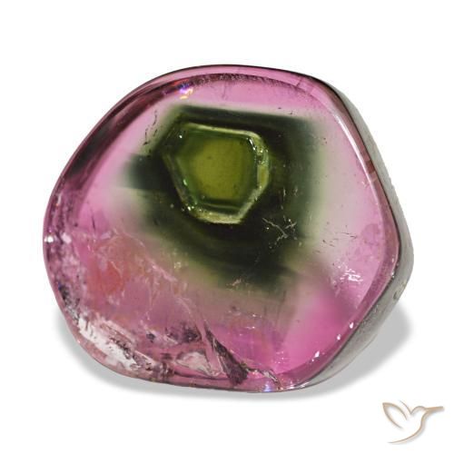 4.77캐럿 천연 워터멜론 투르말린, 멋진 모양, 11×10.4 mm, 투명한