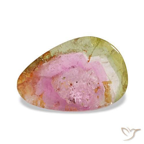 3.66ct 멀티컬러 투르말린, 팬시, 투명한
