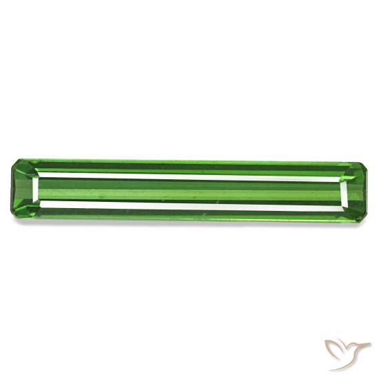 1.67캐럿 천연 미디엄 그린 투르말린, 에메랄드 컷, 19.2×3.3 mm, VVS-VS