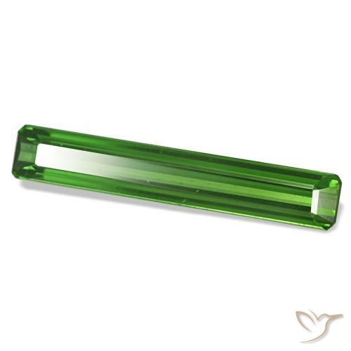 1.67캐럿 천연 미디엄 그린 투르말린, 에메랄드 컷, 19.2×3.3 mm, VVS-VS