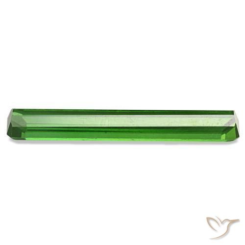 1.67캐럿 천연 미디엄 그린 투르말린, 에메랄드 컷, 19.2×3.3 mm, VVS-VS