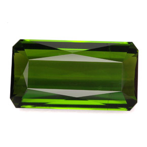 9.80캐럿 천연 포레스트 그린 투르말린, 에메랄드 컷, 17.8×9.7 mm, VVS-VS