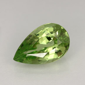 4.23캐럿 천연 그린 차보라이트 가넷, 배 모양, 12.9×8.2 mm, VVS