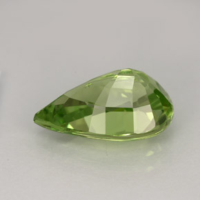 4.23캐럿 천연 그린 차보라이트 가넷, 배 모양, 12.9×8.2 mm, VVS
