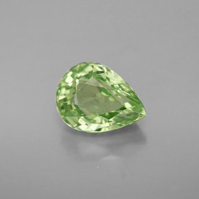 2.74캐럿 천연 그린 차보라이트 가넷, 배 모양, 9.7×7.3 mm, VS
