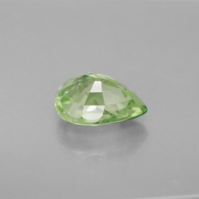 2.74캐럿 천연 그린 차보라이트 가넷, 배 모양, 9.7×7.3 mm, VS