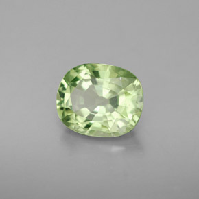 2.62캐럿 천연 그린 차보라이트 가넷, 쿠션 컷, 9.2×7.6 mm, VS