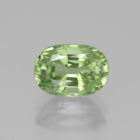 2.40캐럿 천연 그린 차보라이트 가넷, 타원형 컷, 9×6.4 mm, SI