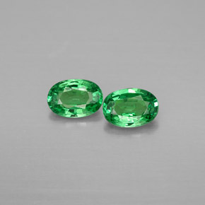 캐럿 천연 크롬 그린 차보라이트 가넷 보석, 타원형 컷, 6.1×4.1 mm, VS-SI