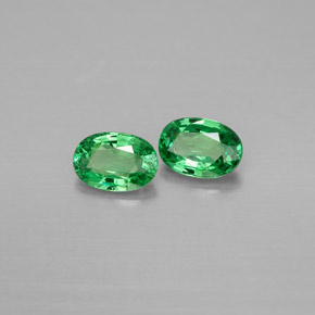 캐럿 천연 크롬 그린 차보라이트 가넷 보석, 타원형 컷, 6.1×4.1 mm, VS-SI
