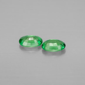 캐럿 천연 크롬 그린 차보라이트 가넷 보석, 타원형 컷, 6.1×4.1 mm, VS-SI