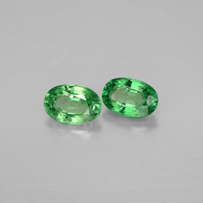 캐럿 천연 크롬 그린 차보라이트 가넷 보석, 타원형 컷, 6.1×4.2 mm, VS-SI